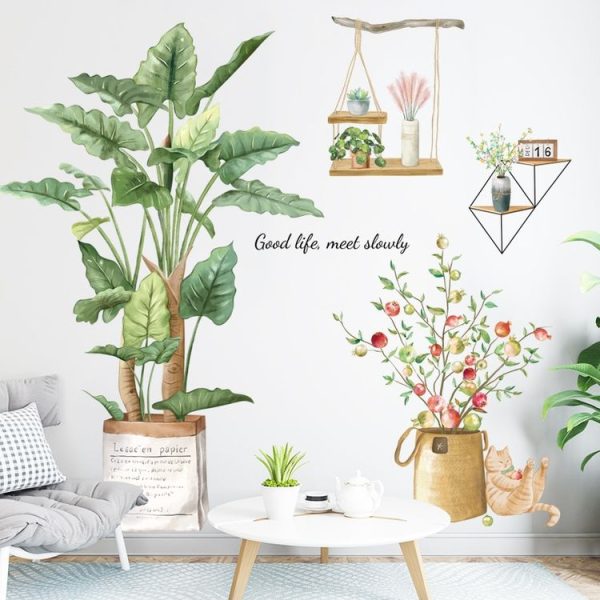 Wall Decoration Plant Stickers Living Room Sofa Background Decorative Wallpaper 30x90cm - Image 4