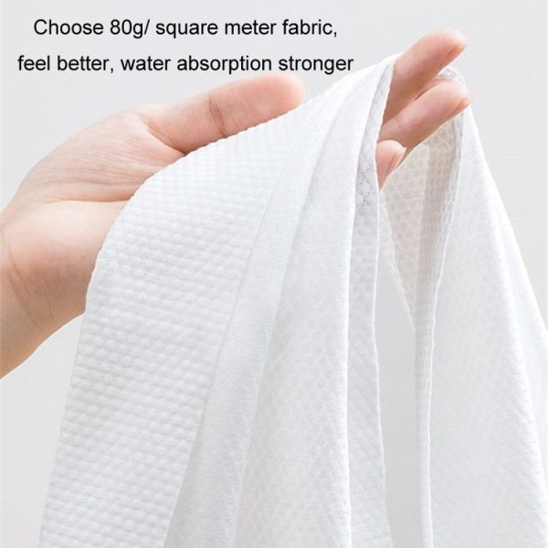 5pcs 30cmx60cm Pearl Pattern Travelling Cotton Disposable Face Towel Bagged Washcloths (Green Packaging) - Image 3