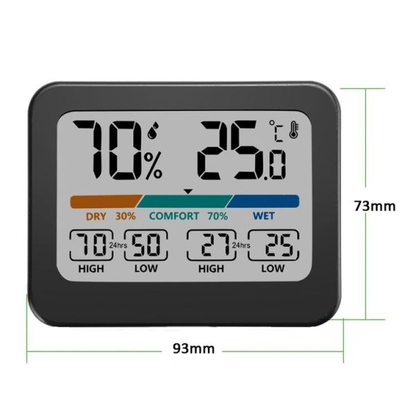 Indoor Temperature And Humidity Monitor LCD Digital Thermometer Hygrometer Weather Station - Image 2