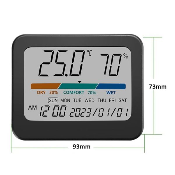 Indoor Temperature And Humidity Monitor Thermometer Hygrometer With Perpetual Calendar - Image 2
