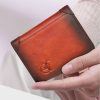 Bull Captain Men Wallet First-layer Cowhide Coin Clip RFID Retro Vertical ID Holder (Brown) - Image 7