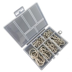 75pcs / Box Screw-in Ceiling Hook Set Home Storage Wall Cup Hook Lamp Hook (Silver)