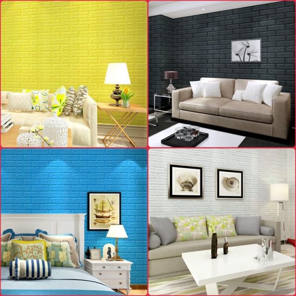 3mm Thickness 35x38.5cm 3D Self-Stick Wallpaper Soft Wrapping Waterproof Wall Sticker (White) - Image 8