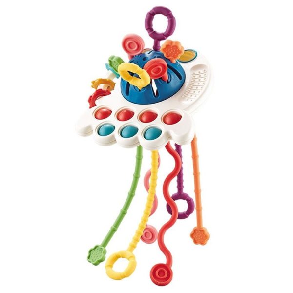 Baby Puzzle Fun Finger Pumping Toys Enlightenment Early Teaching Toys, Style: Octopus (Blue)