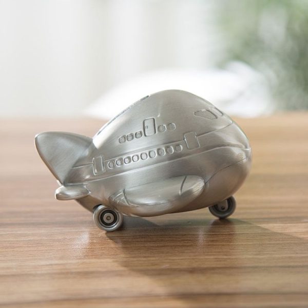 Zinc Alloy Coin Bank Metal Airplane Crafts Children Gifts - Image 2