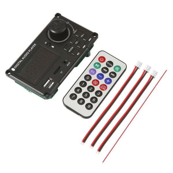 100W 12V TPA3116 Color Screen Power Amplifier Bluetooth Decoder Board With Recording Call (Small Remote Control)