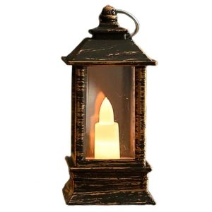 LED Electronic Candlelight Christmas Decoration Retro Mini Horse Lantern (Copper Color)