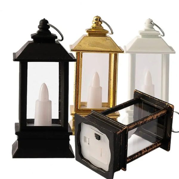 LED Electronic Candlelight Christmas Decoration Retro Mini Horse Lantern (Copper Color) - Image 2