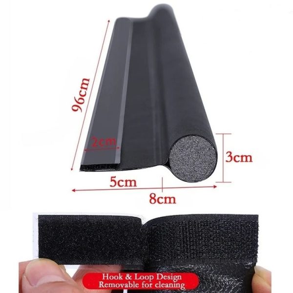 Door Bottom Seal Strip Door Seam Soundproof Windproof Sticker Door Foot Down Gap Self-Adhesive Blocking Strip (Unilateral Brown) - Image 2