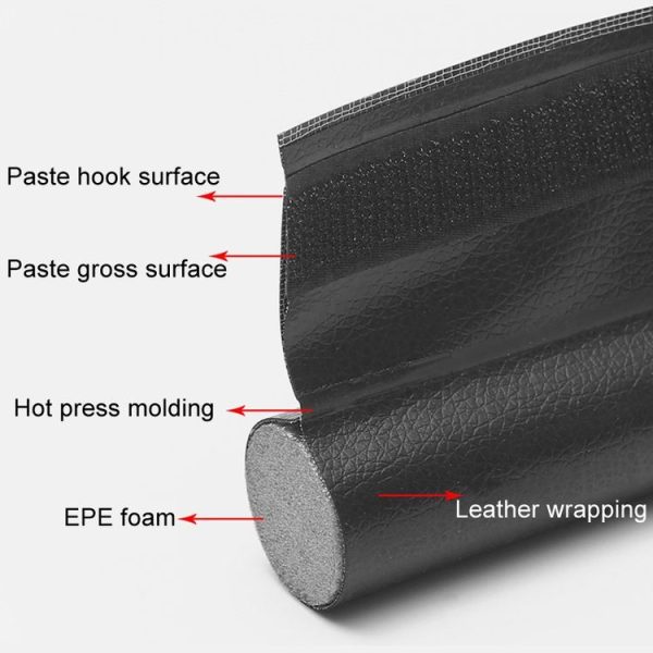 Door Bottom Seal Strip Door Seam Soundproof Windproof Sticker Door Foot Down Gap Self-Adhesive Blocking Strip (Unilateral Brown) - Image 5