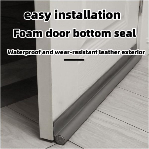 Door Bottom Seal Strip Door Seam Soundproof Windproof Sticker Door Foot Down Gap Self-Adhesive Blocking Strip (Unilateral Brown) - Image 7