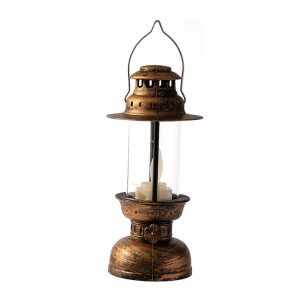 Retro LED Electronic Portable Lights Christmas Decoration Night Lights, Style: Candle (Bronze)