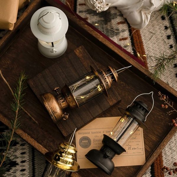Retro LED Electronic Portable Lights Christmas Decoration Night Lights, Style: Candle (Bronze) - Image 3