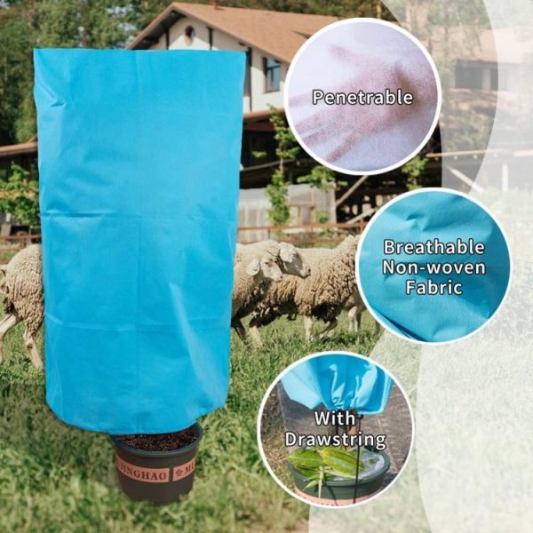 Non-woven Fabric Tree Anti-freeze Cover Winter Plant Protective Bag, Size: 60 x 80cm (Blue) - Image 5