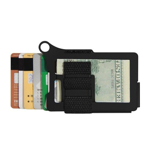 ZEEKER RFID Metal Card Holder EDC Multi-function Wallet (Green Cloth Belt) - Image 4