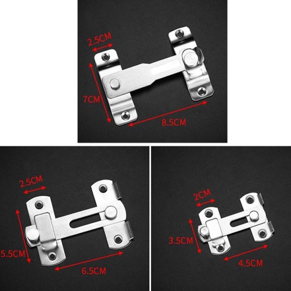 Small 201 Stainless Steel Barn Door Lock Hook Stainless Steel Door Buckle Insertion - Image 2