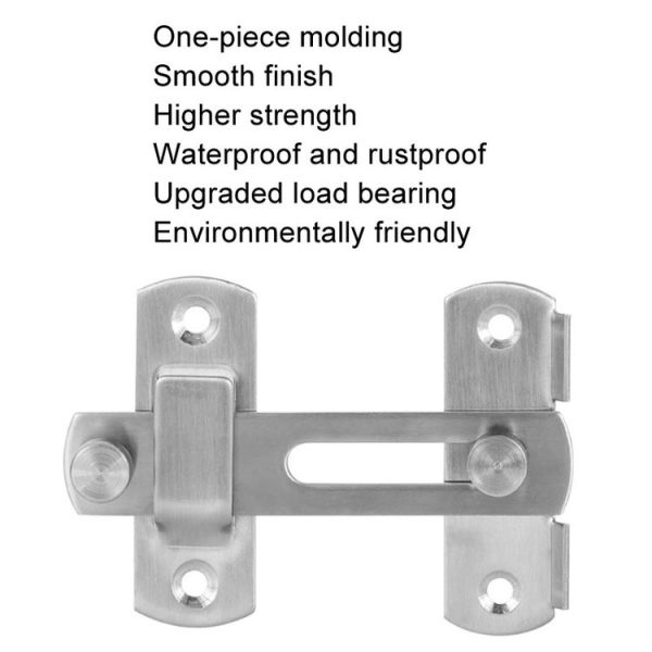 Small 201 Stainless Steel Barn Door Lock Hook Stainless Steel Door Buckle Insertion - Image 5