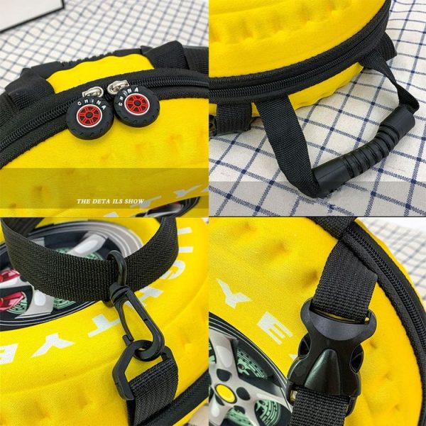 Children EVA Tire Shape Schoolbag Kindergarten Shoulder Bag (Yellow) - Image 5