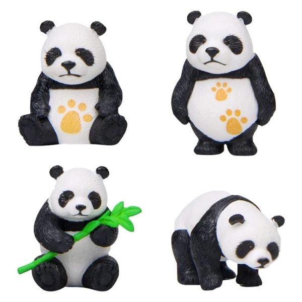 4pcs / set Panda Micro Landscape PVC Cake Accessories Doll Ornaments, Size: Small - Image 2