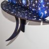 Crescent-shaped Wooden Storage Rack Wall Hanger Candlestick Rack Home Decoration (Black) - Image 5