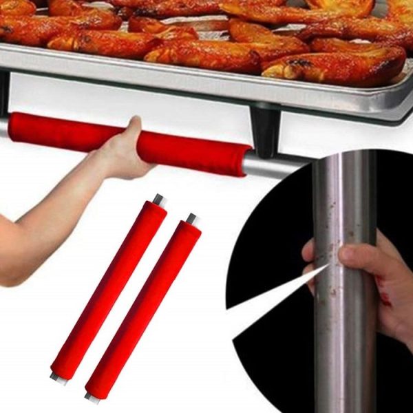 1pair Refrigerator Handle Anti-slip Cover Microwave Oven Oil-proof Handle Cover (Black) - Image 3