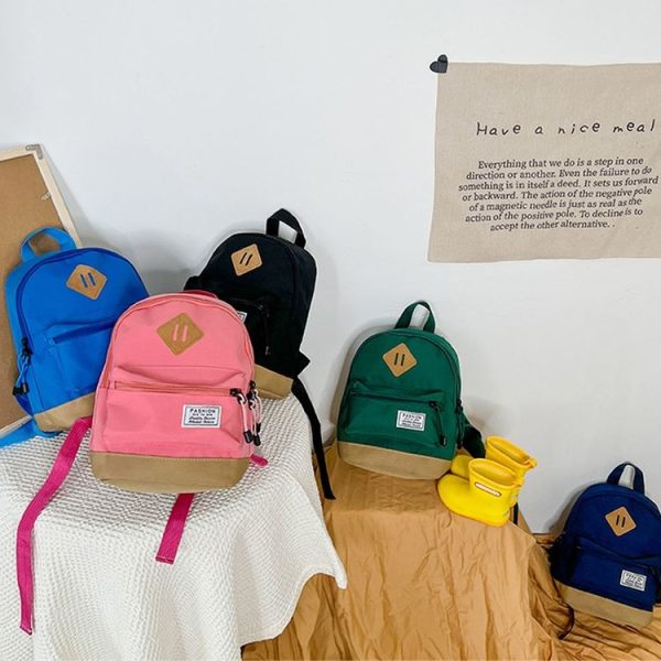 3-6 Year Old Kindergarten Children School Bag Simple Design Shoulder Bag (Blue) - Image 2