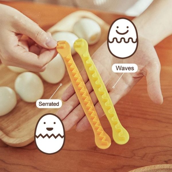 2pcs / Set Lace Egg Cutter DIY Egg Mold Kitchen Salad Making Tools - Image 4