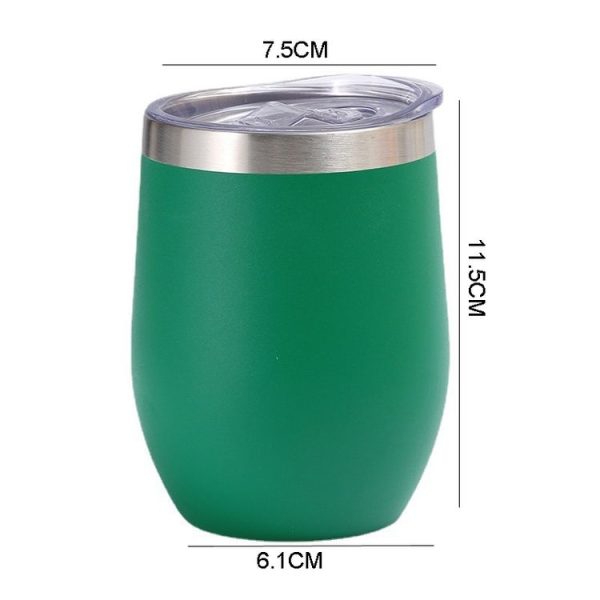 12oz 354ML Stainless Steel Eggshell Mug Mini U-Shape Double Layer Vacuum Insulated Cup (Pink) - Image 3