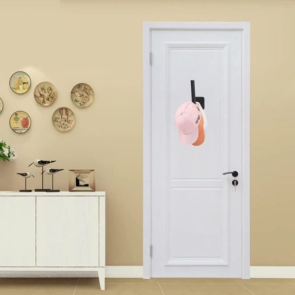 2pcs Baseball Hat Wall Self-Adhesive Hanging Shelf Rack Hook (White) - Image 5
