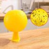 8cm Fruit Fly Balls for Indoor Use Insect Trap Sticky Insect Balls (Yellow With Base+Double-side Glue)