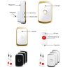 CACAZI C20 Two To Three Wireless Pager For The Elderly Home Care Waterproof Emergency Pager, EU Plug (Black) - Image 2