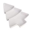 Christmas Tree Shape Fruit Discs Compartmentalized Home Snack Dish Plastic Candy Dried Fruit Melon Seed Organizer (White)