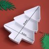Christmas Tree Shape Fruit Discs Compartmentalized Home Snack Dish Plastic Candy Dried Fruit Melon Seed Organizer (White) - Image 2