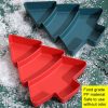 Christmas Tree Shape Fruit Discs Compartmentalized Home Snack Dish Plastic Candy Dried Fruit Melon Seed Organizer (White) - Image 4