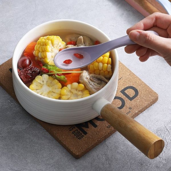 5pcs Wheat Straw Plastic Baby Small Spoon (Color Random Delivery) - Image 8
