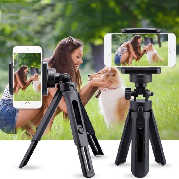 Portable Tabletop Camera Phone Tripod With Ball Head Removable Mini Selfie Tripod (Black) - Image 8