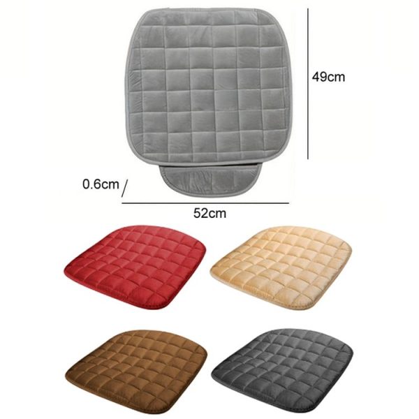 Car Winter Backless Plush Non-slip Non-binding Seat Cushion, Color: Front Row Beige - Image 2
