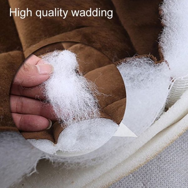 Car Winter Backless Plush Non-slip Non-binding Seat Cushion, Color: Front Row Beige - Image 3