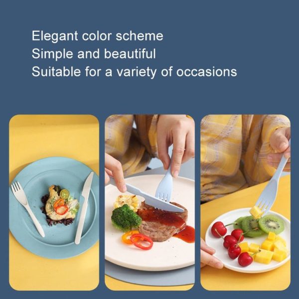 4 In 1 Portable Wheat Straw Tableware Set Outdoor Travel Storage Tableware Box, Style: A With Chopsticks (Beige) - Image 8