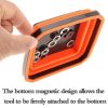 Square Silicone Foldable Magnetic Parts Tray For Small Parts And Tools (Orange) - Image 5