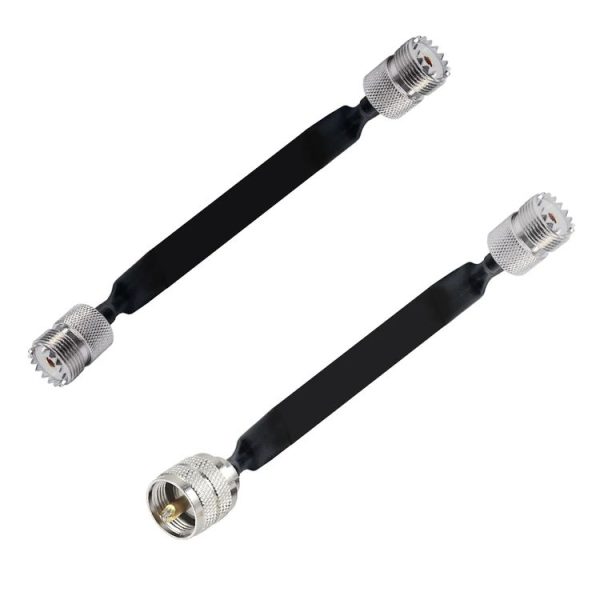 Window / Door Pass Through Flat RF Coaxial Cable UHF 50 Ohm RF Coax Pigtail Extension Cord, Length: 20cm (Male To Female) - Image 2