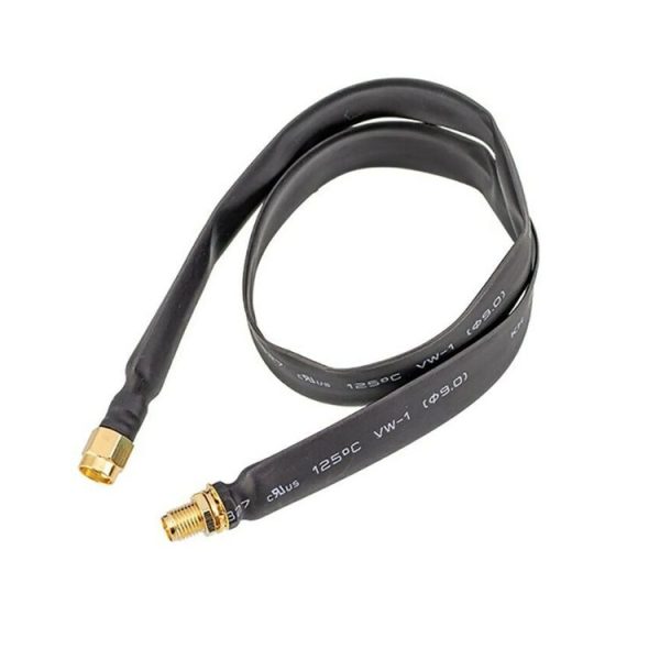 RP-SMA Male To Female Fiberglass Antenna Through Wall Adapter Cable Flat Window Cable (20cm) - Image 2
