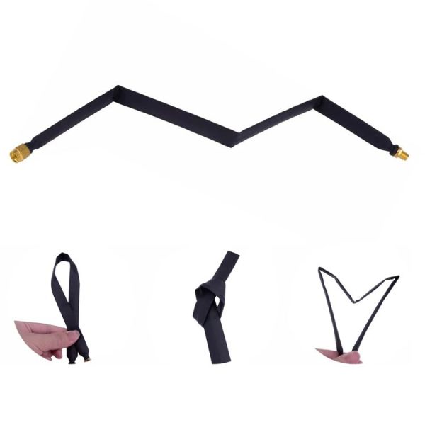 RP-SMA Male To Female Fiberglass Antenna Through Wall Adapter Cable Flat Window Cable (20cm) - Image 4