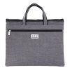 BeiDuoMei Thickened Oxford Cloth Briefcase Portable File Bag A4 Storage File Package (Grey)
