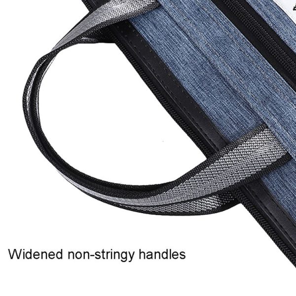 BeiDuoMei Thickened Oxford Cloth Briefcase Portable File Bag A4 Storage File Package (Grey) - Image 4