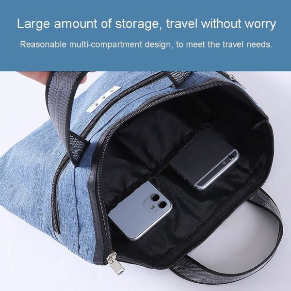 BeiDuoMei Thickened Oxford Cloth Briefcase Portable File Bag A4 Storage File Package (Grey) - Image 6