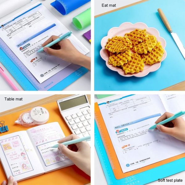 YAOJIE Non-Slip Exam Pad Student Stationery Drawing Writing Soft Board Office Writing Mat, Specification: A3 White - Image 9