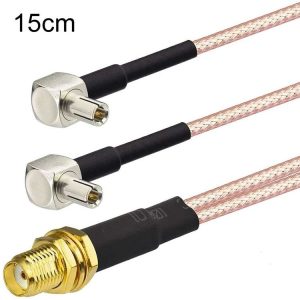 SMA Female To 2 TS9 R WiFi Antenna Extension Cable RG316 Extension Adapter Cable (15cm)