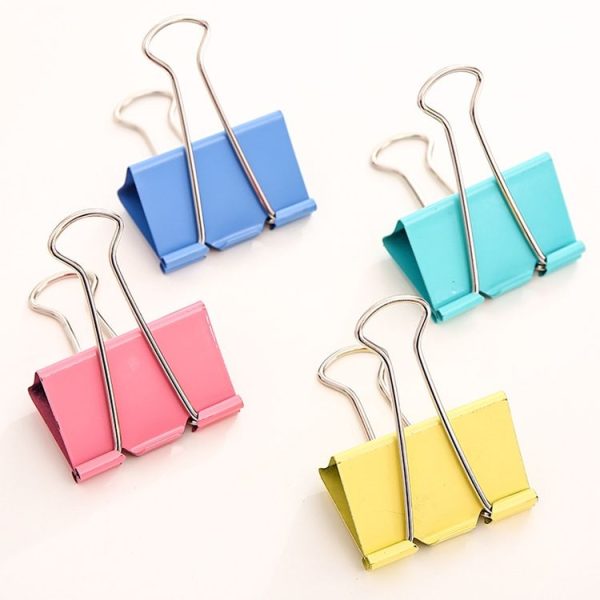 Deli 24pcs / Box 41mm Long Tail Ticket Clip Metal Dovetail Clip, Spec: 8552ES Colorful - Image 2