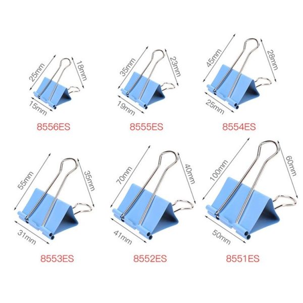 Deli 24pcs / Box 41mm Long Tail Ticket Clip Metal Dovetail Clip, Spec: 8552ES Colorful - Image 3